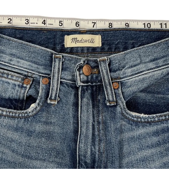 Madewell The Mom Jean High Rise Waist Size 23 Stone Denim Wash - Picture 4 of 9
